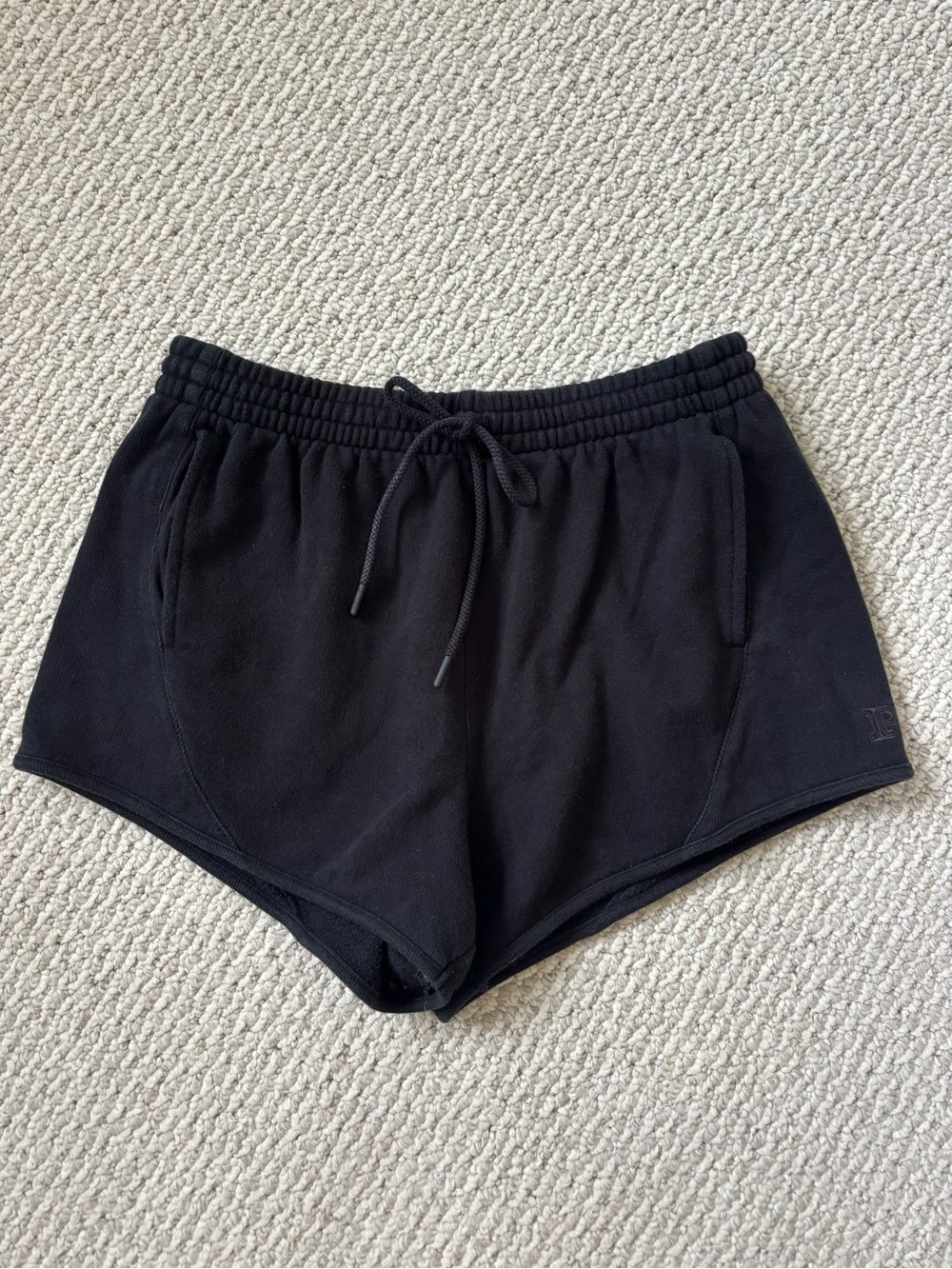 Pink Victoria’s Secret Women’s Size Small Shorts Black Drawstring Waist Pockets